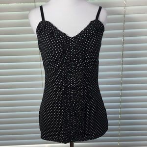 White House Black Market Black White Top Small